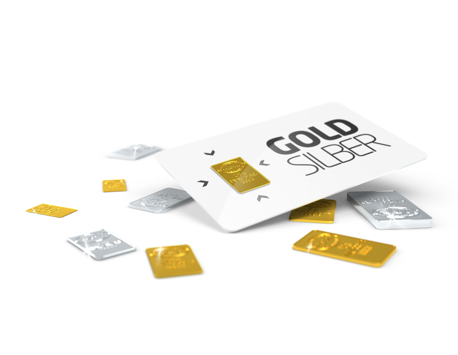 Geschenkkarte mit Edelmetall